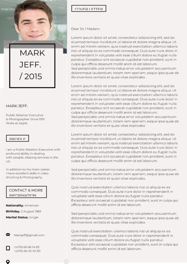 Teacher Resume  and cover letter Template - Image 2