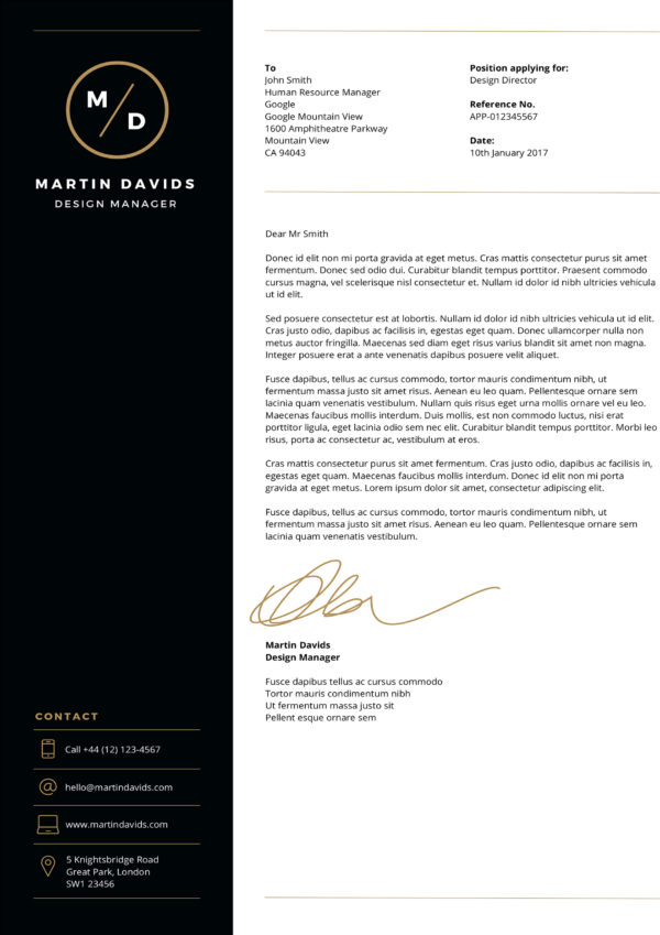 Interior Design Resume & Cover Letter Template - 2025