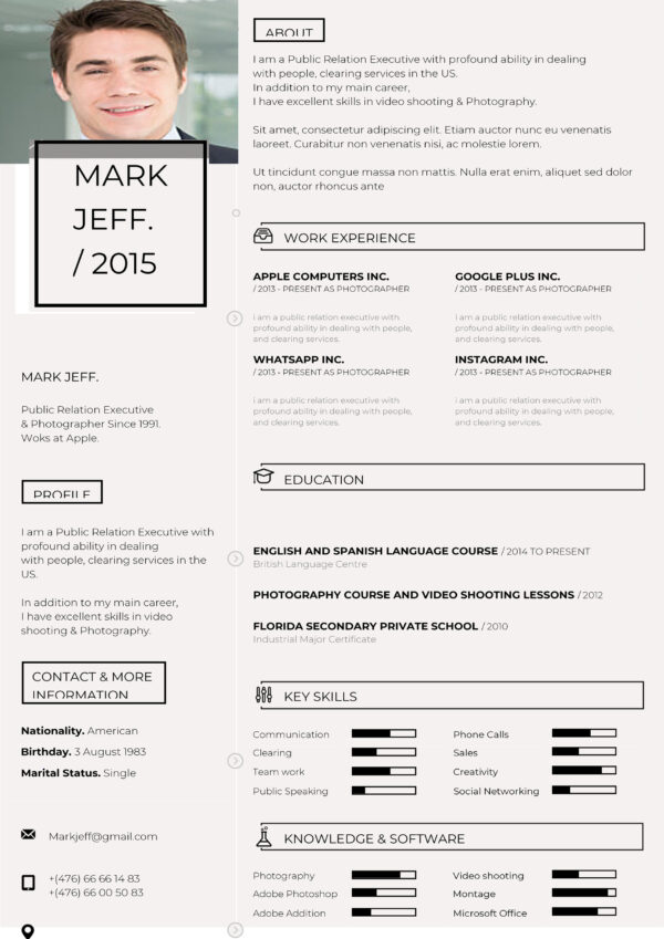 Teacher Resume  and cover letter Template